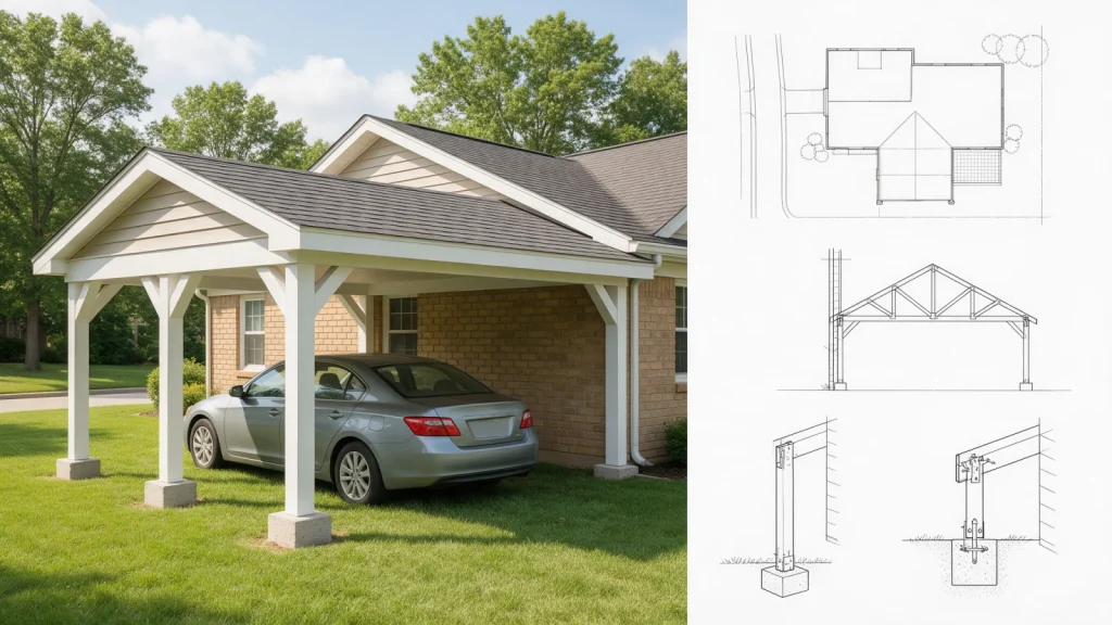Carports permit drawing package and technical documentation