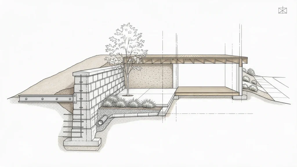 Retaining Walls permit drawing package and technical documentation